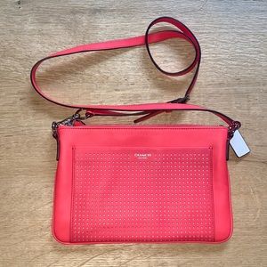 Coach Perforated Crossbody bag in Watermelon EUC